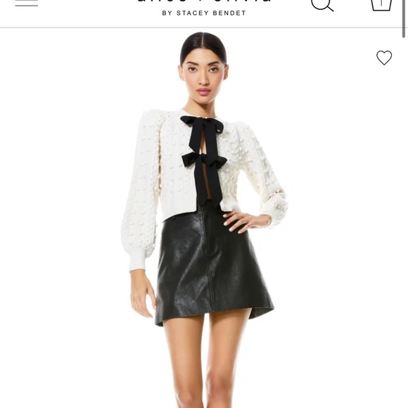 Alice + Olivia Sweaters - Alice and Olivia KITTY PUFF SLEEVE CARDIGAN